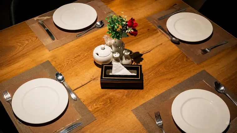 The Goldtree Table dining setup